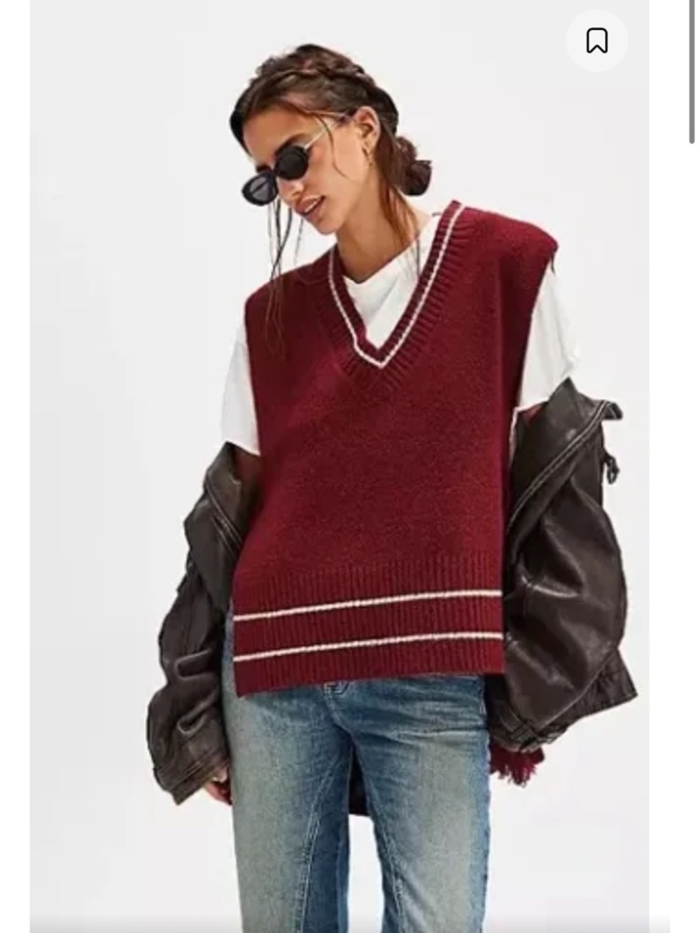 NWT Free People - All Star Stripe Poncho Vest with Tassels - Size OS